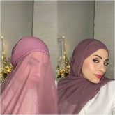 G289 chiffon instant hijab - MinYang Fashion Apparel Accessory Manufacturer