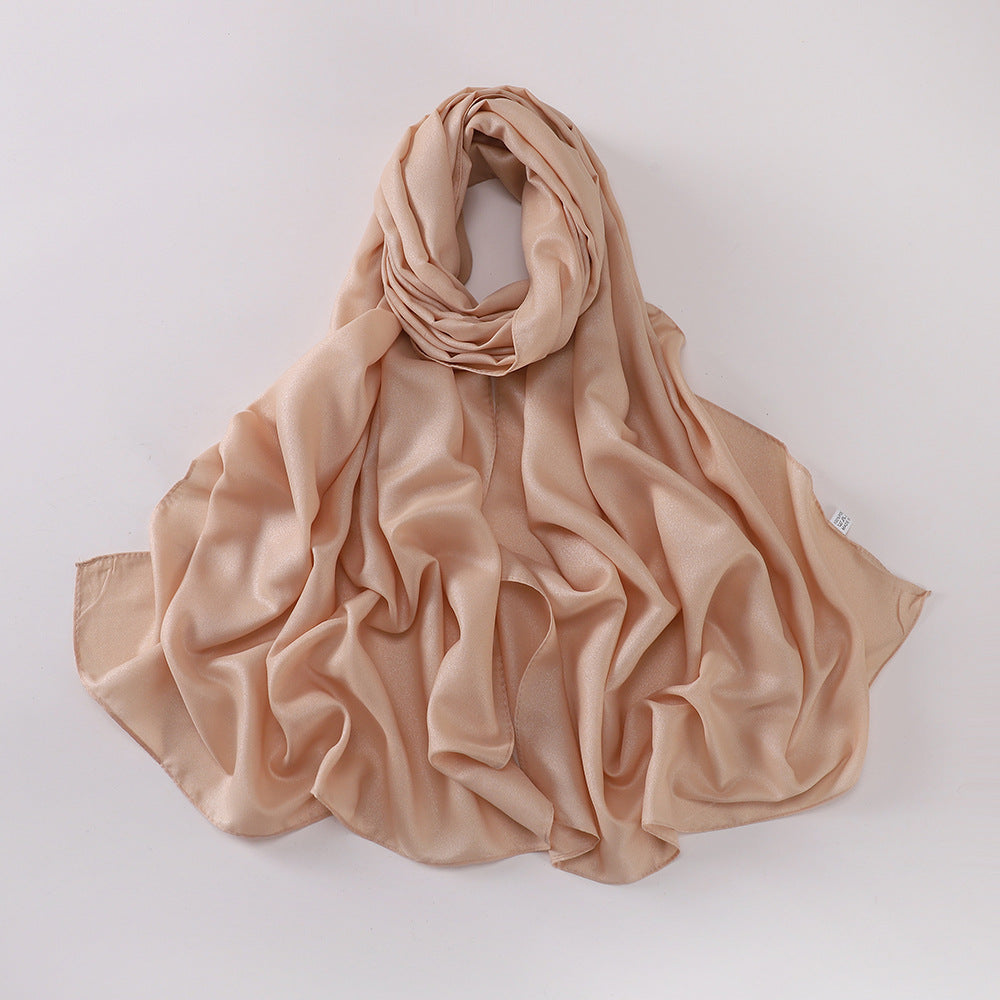 MSL328 Pure color diamond chiffon long scarf scarf wholesale - MinYang Fashion Apparel Accessory Manufacturer