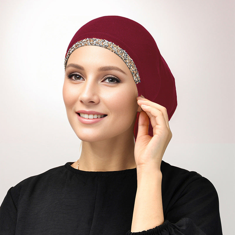 RS018 Solid color hot-drilled mercerized cotton cap