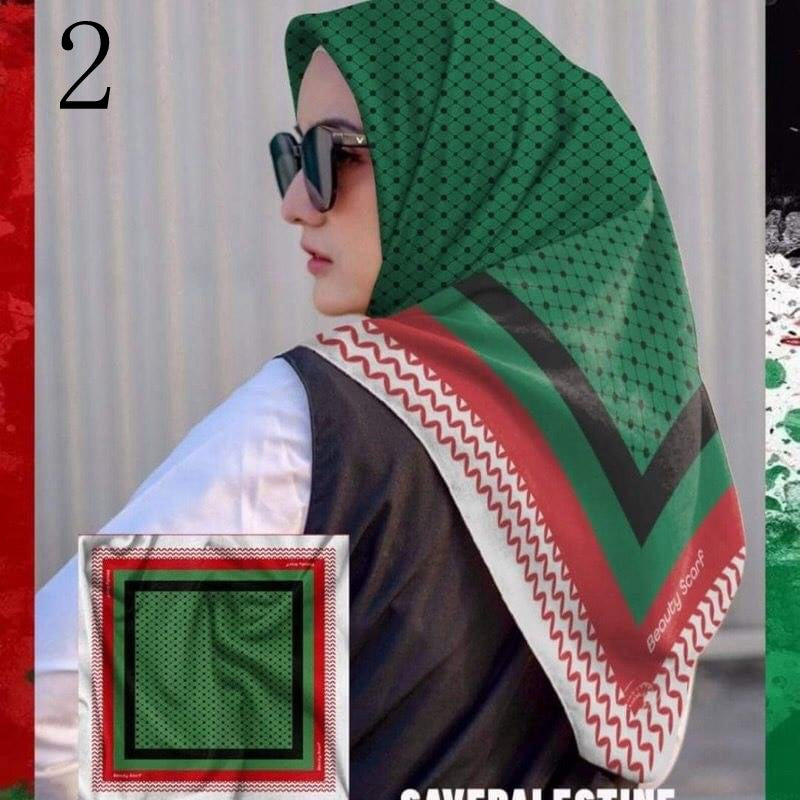 BDMY08 Kuffiyeh cuadrado estampado palestino