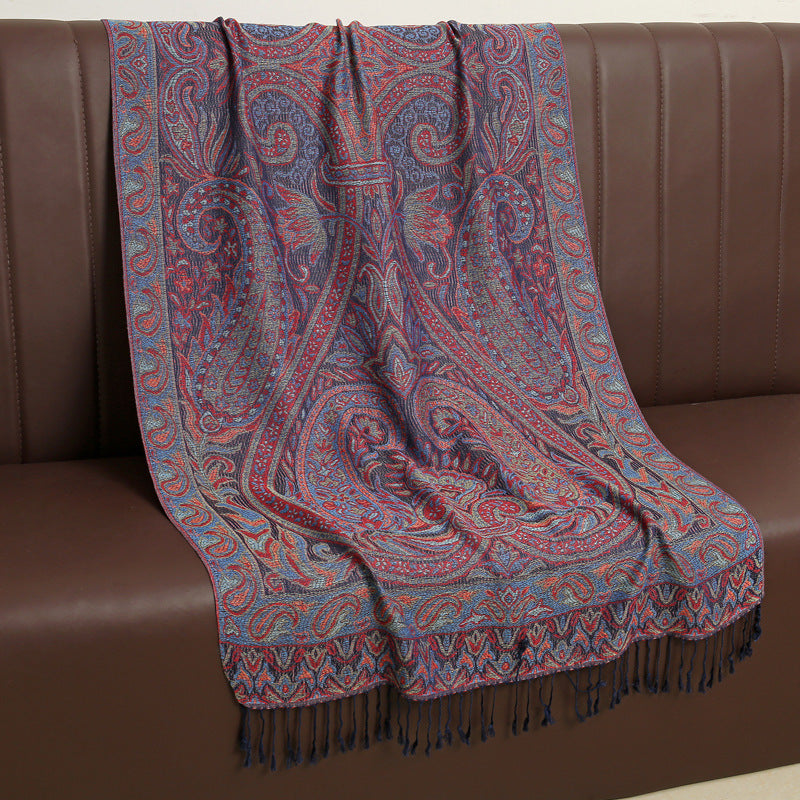 MY13 Cashmere shawl tassel scarf - MinYang Fashion Apparel Accessory Manufacturer