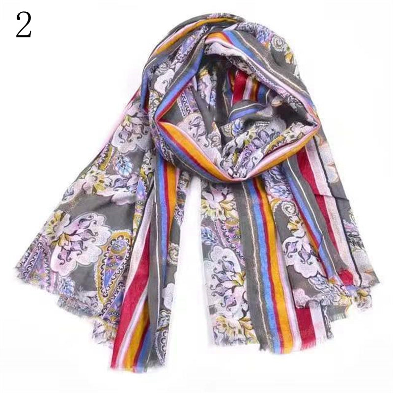 MYP041 Beach floral fashion printed scarf - MinYang Fashion Apparel Accessory Manufacturer