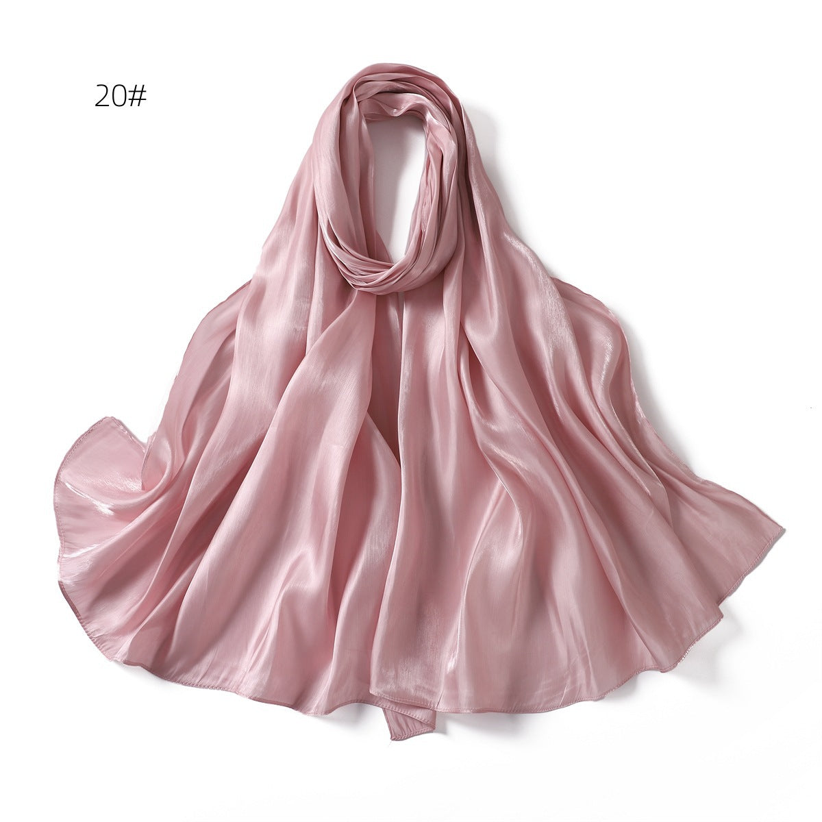 YZ206 Spring and summer new thin soft shiny silk shawl scarf