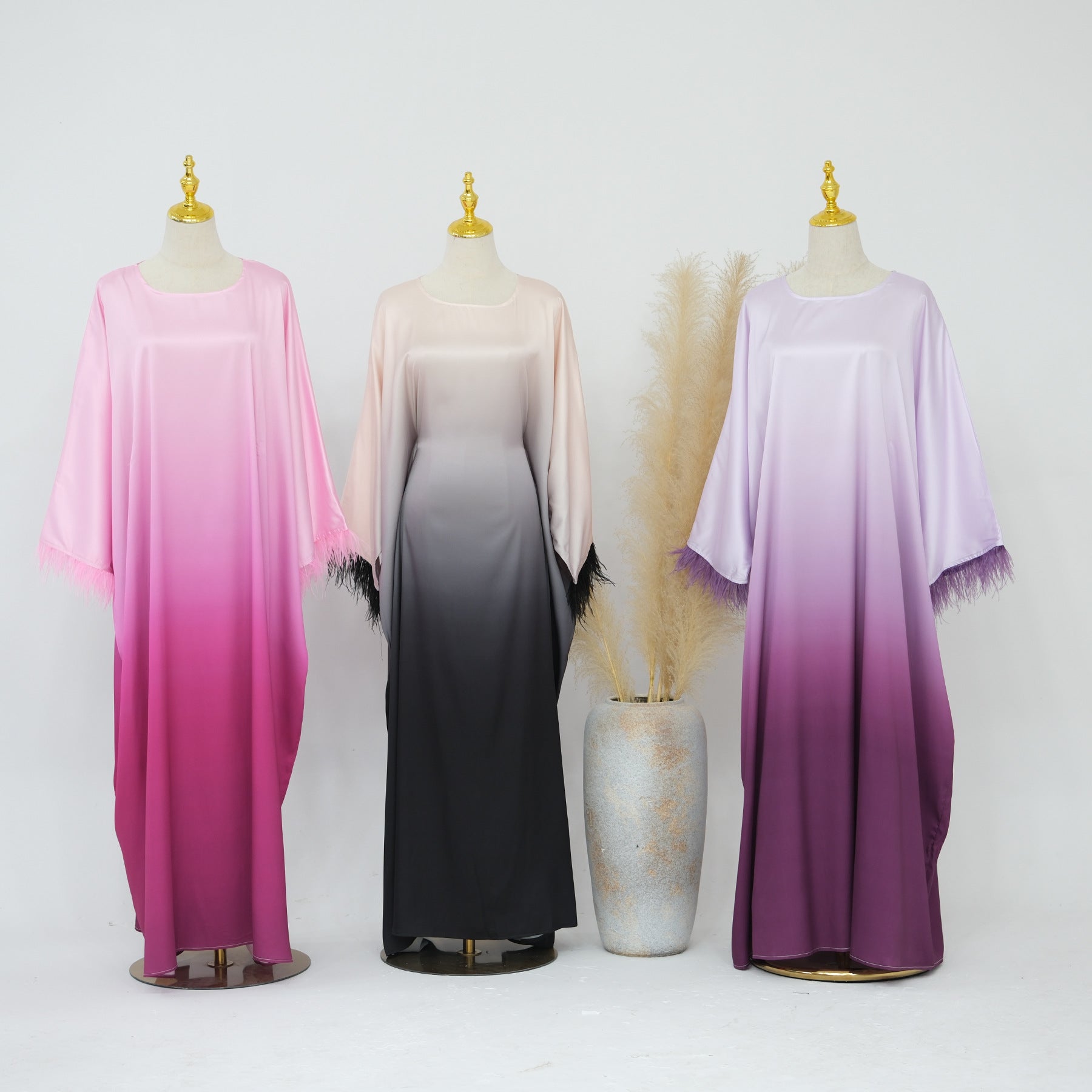 LR811 Batwing Sleeve Ombre Party Dress