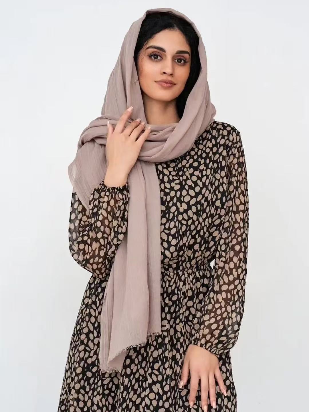 SS001 80s polyester-cotton printed hijab