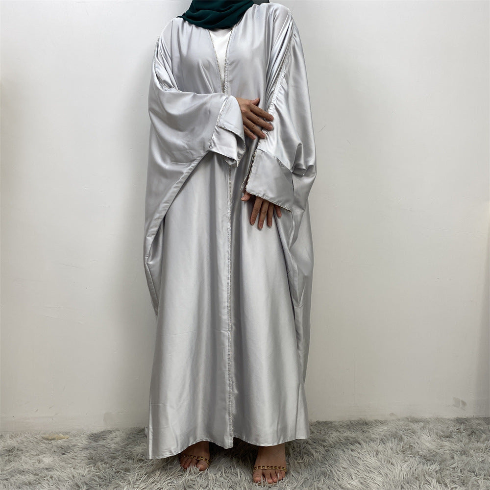 1872 Muslim stitching bat sleeves studded cardigan robe
