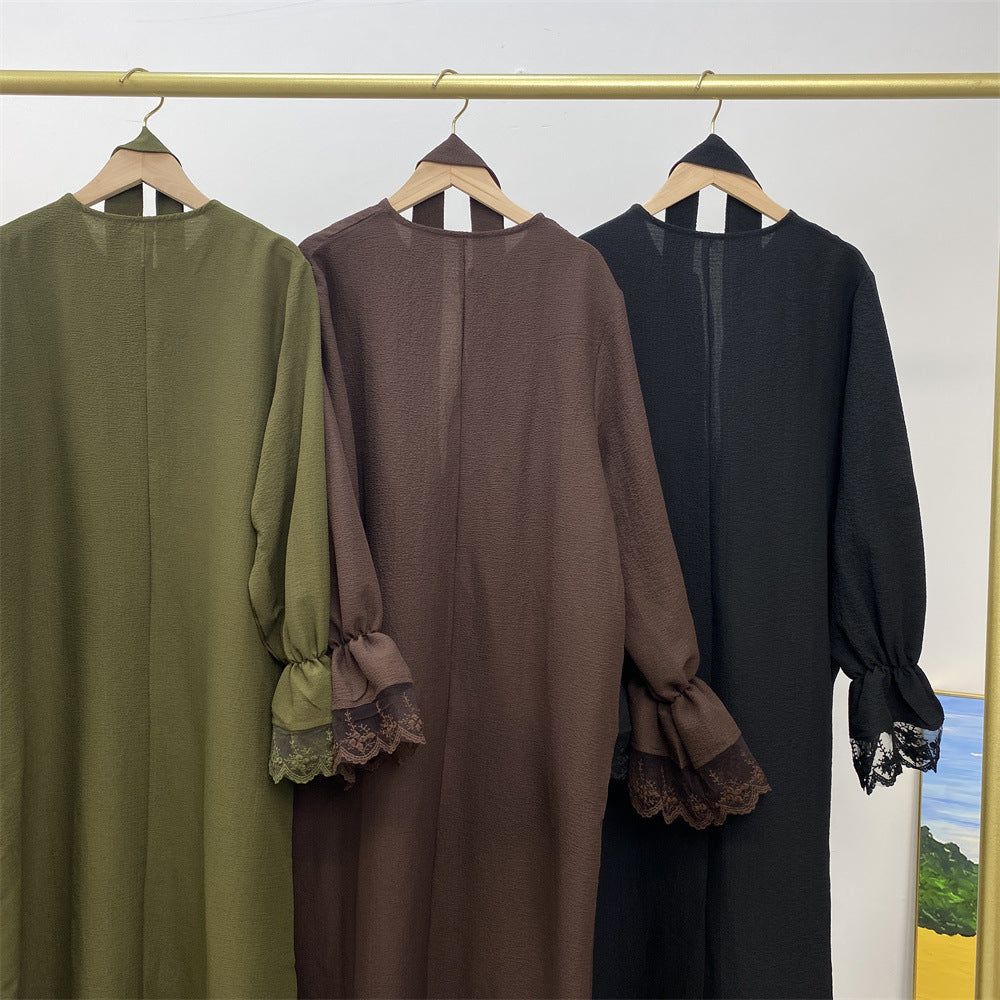 6723 abaya cuff lace polos