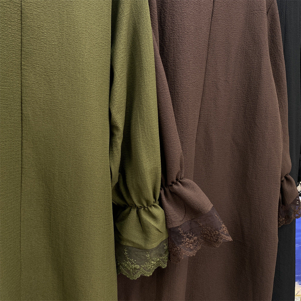 6723 abaya cuff lace polos