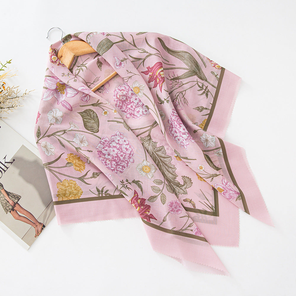WJA276 Square scarf classic lace fashion scarf headscarf shawl