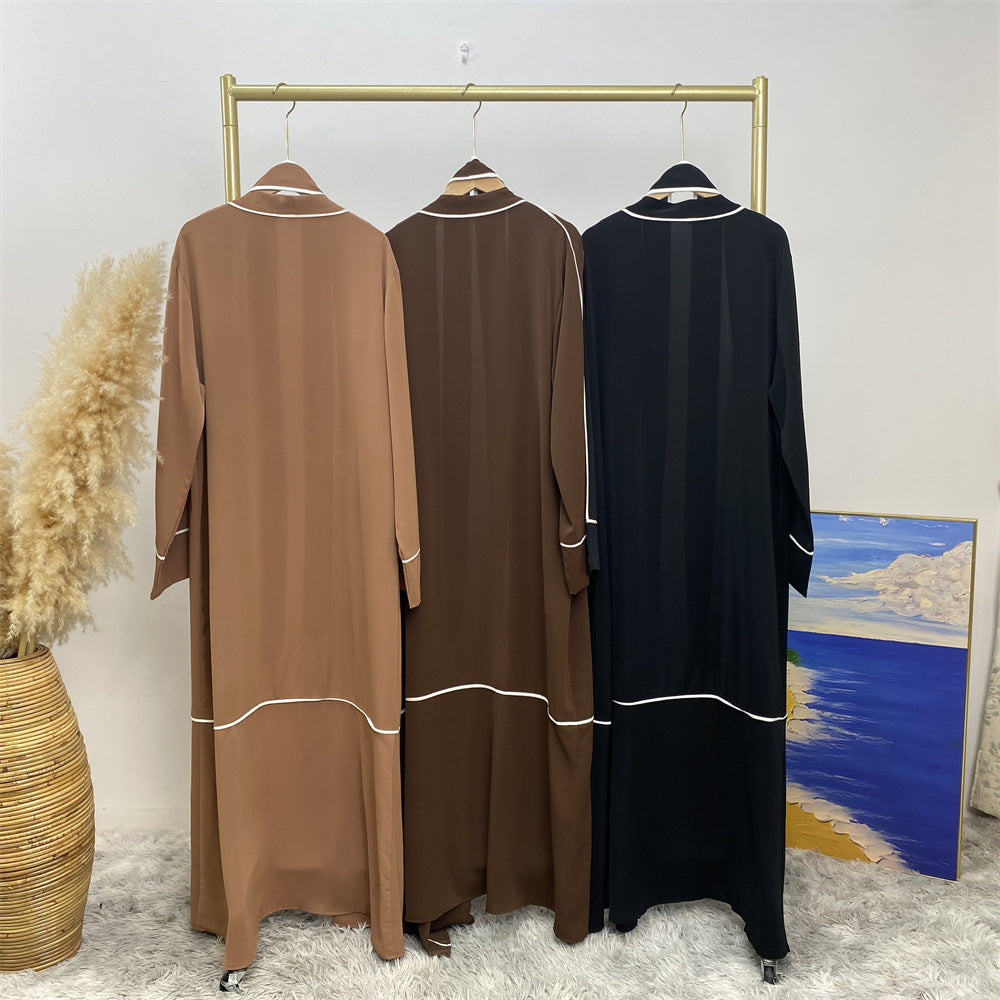 1679 muslim cardigan abaya - MinYang Fashion Apparel Accessory Manufacturer