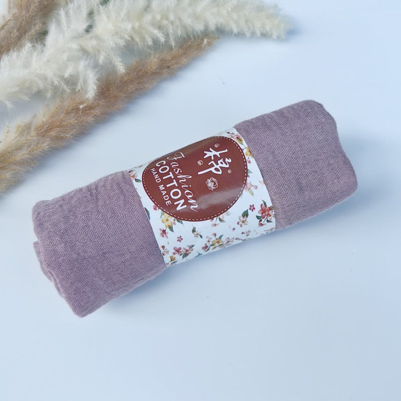 WJ01 Cotton scarf solid color scarf wrinkled bubble scarf shawl headscarf