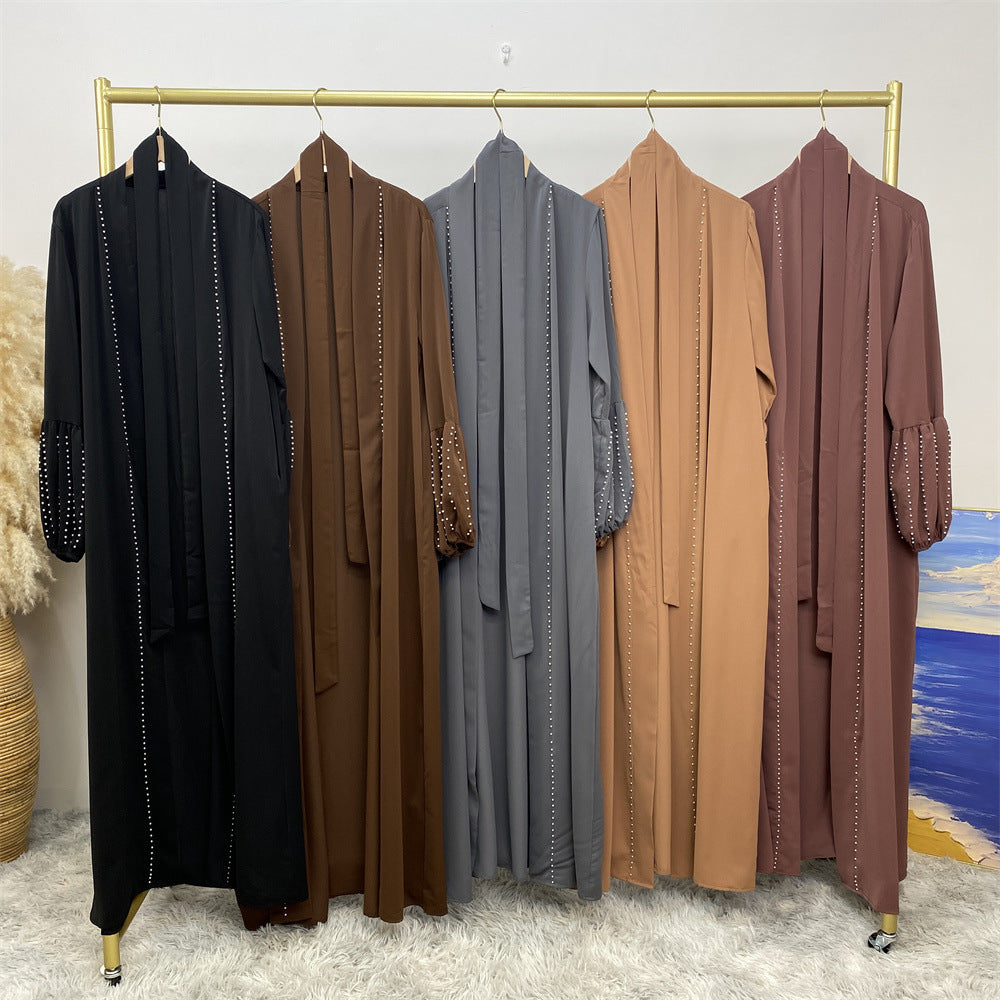 1961 plain Nail bead muslim abaya