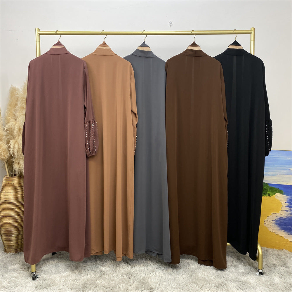 1961 plain Nail bead muslim abaya