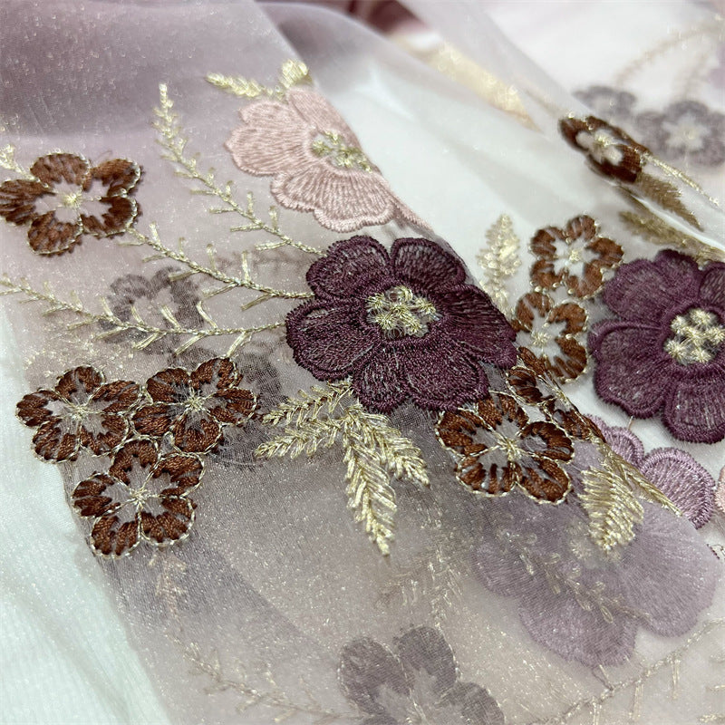 SZ109 Chinese style new style Begonia silk blended imitation mulberry silk scarf ladies fashionable versatile Korean version live - MinYang Fashion Apparel Accessory Manufacturer