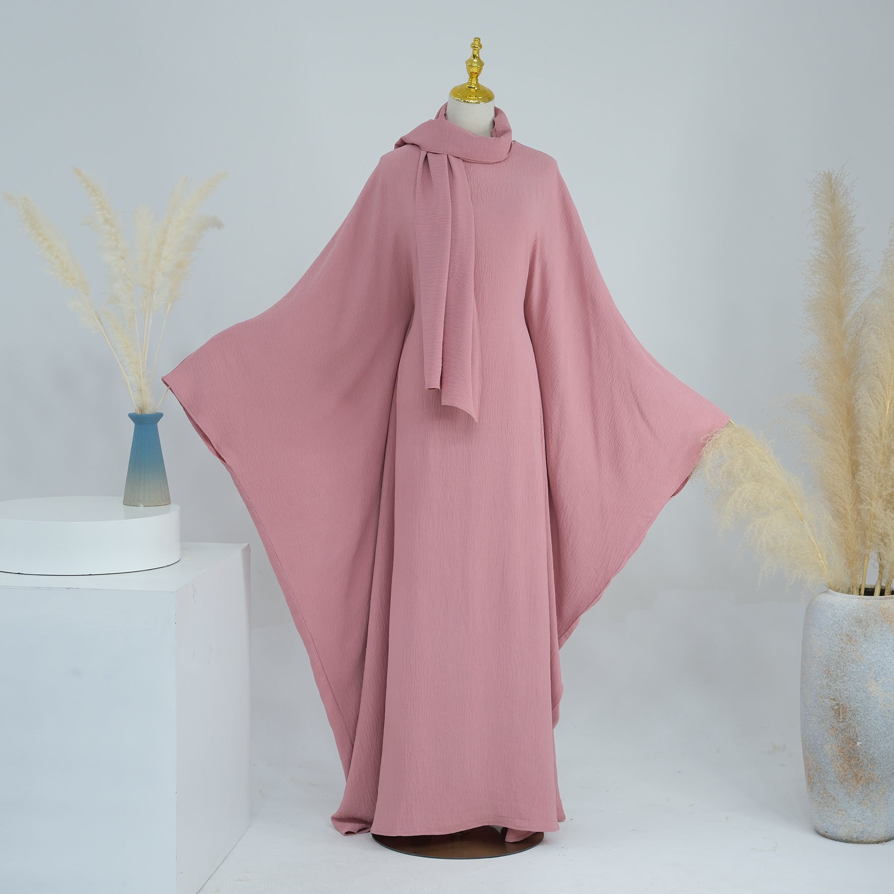 LR695 Dubai Spring Summer Party Waist Bat Sleeve Dress