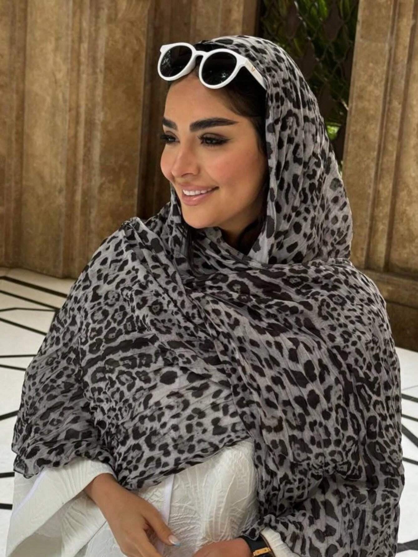 MYM04 Modal Leopard Style Scarf/hijab - MinYang Fashion Apparel Accessory Manufacturer