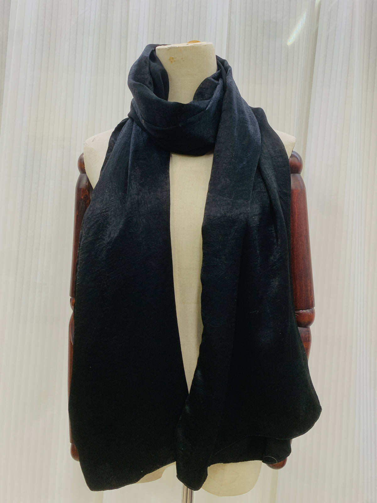 MXC01 plain pleated satin hijab scarf - MinYang Fashion Apparel Accessory Manufacturer