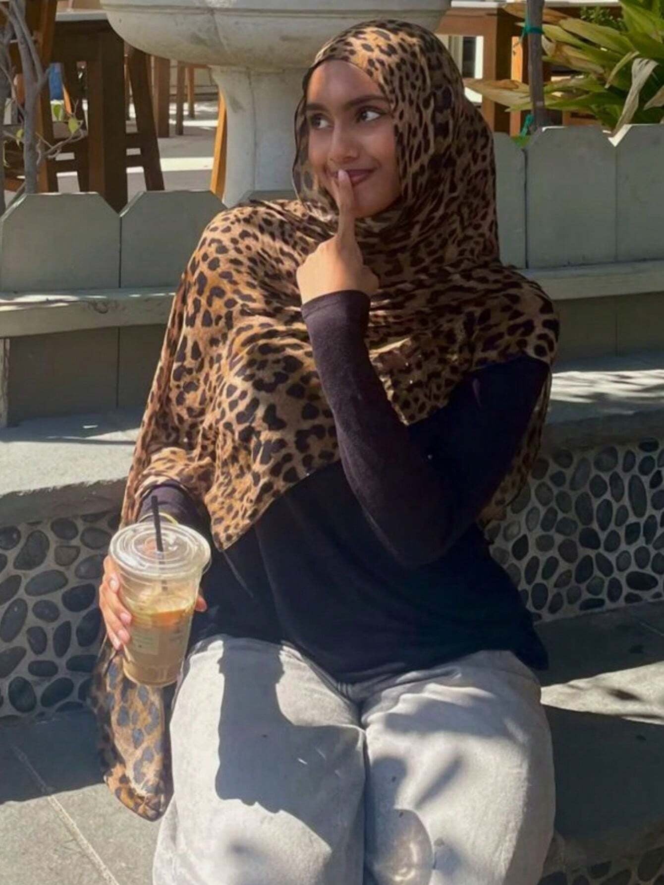 MYM04 Modal Leopard Style Scarf/hijab - MinYang Fashion Apparel Accessory Manufacturer