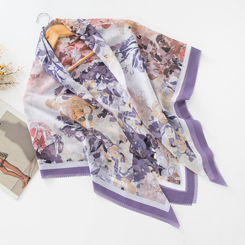 WJA276 Square scarf classic lace fashion scarf headscarf shawl