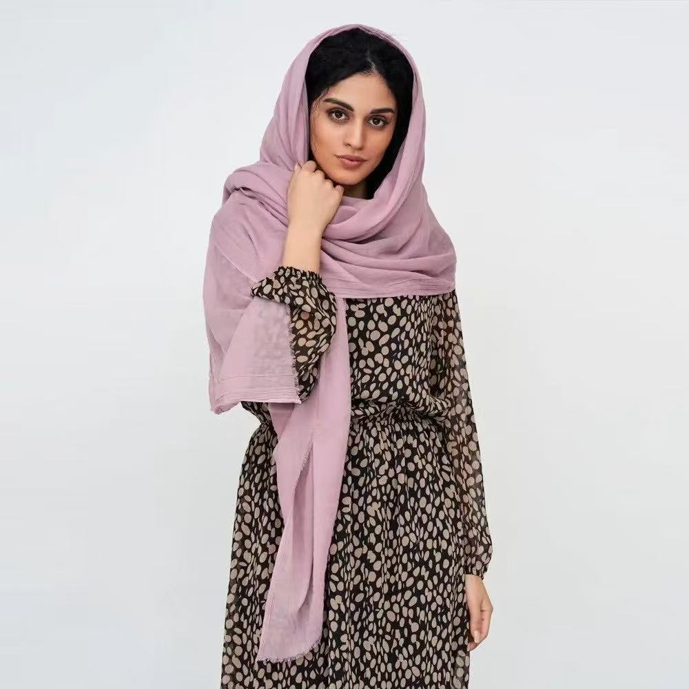 SS001 80s polyester-cotton printed hijab