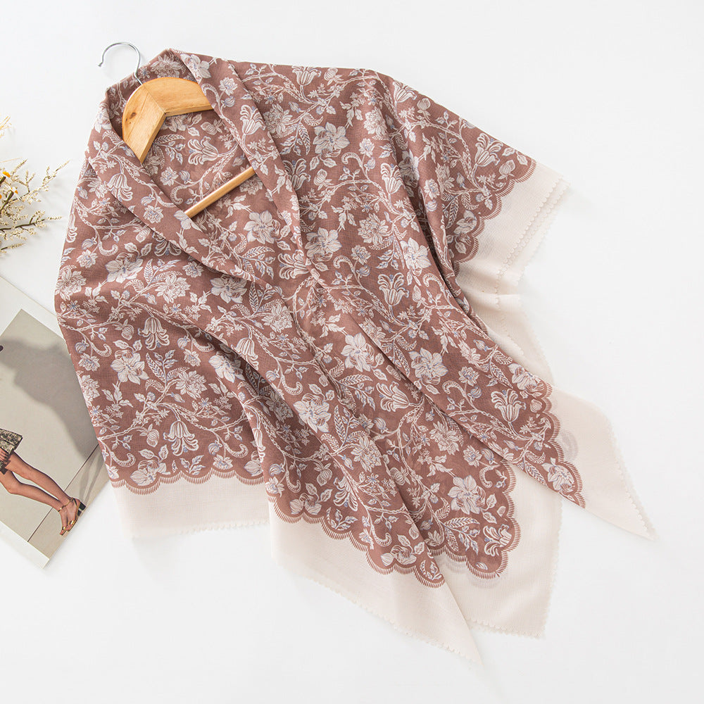 WJA276 Square scarf classic lace fashion scarf headscarf shawl