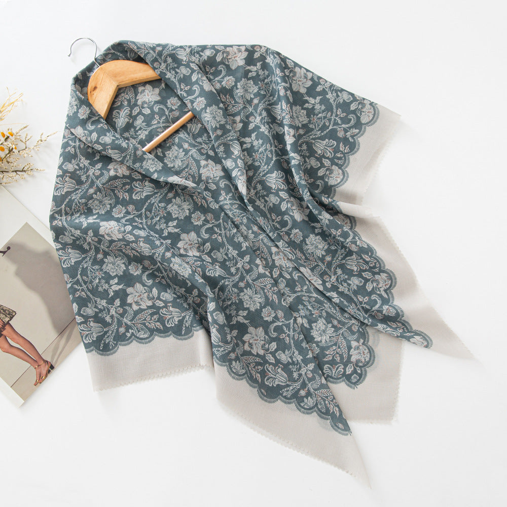 WJA276 Square scarf classic lace fashion scarf headscarf shawl