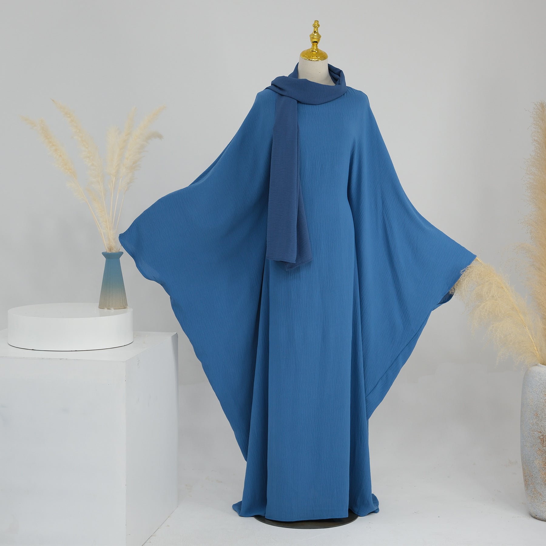 LR695 Dubai Spring Summer Party Waist Bat Sleeve Dress