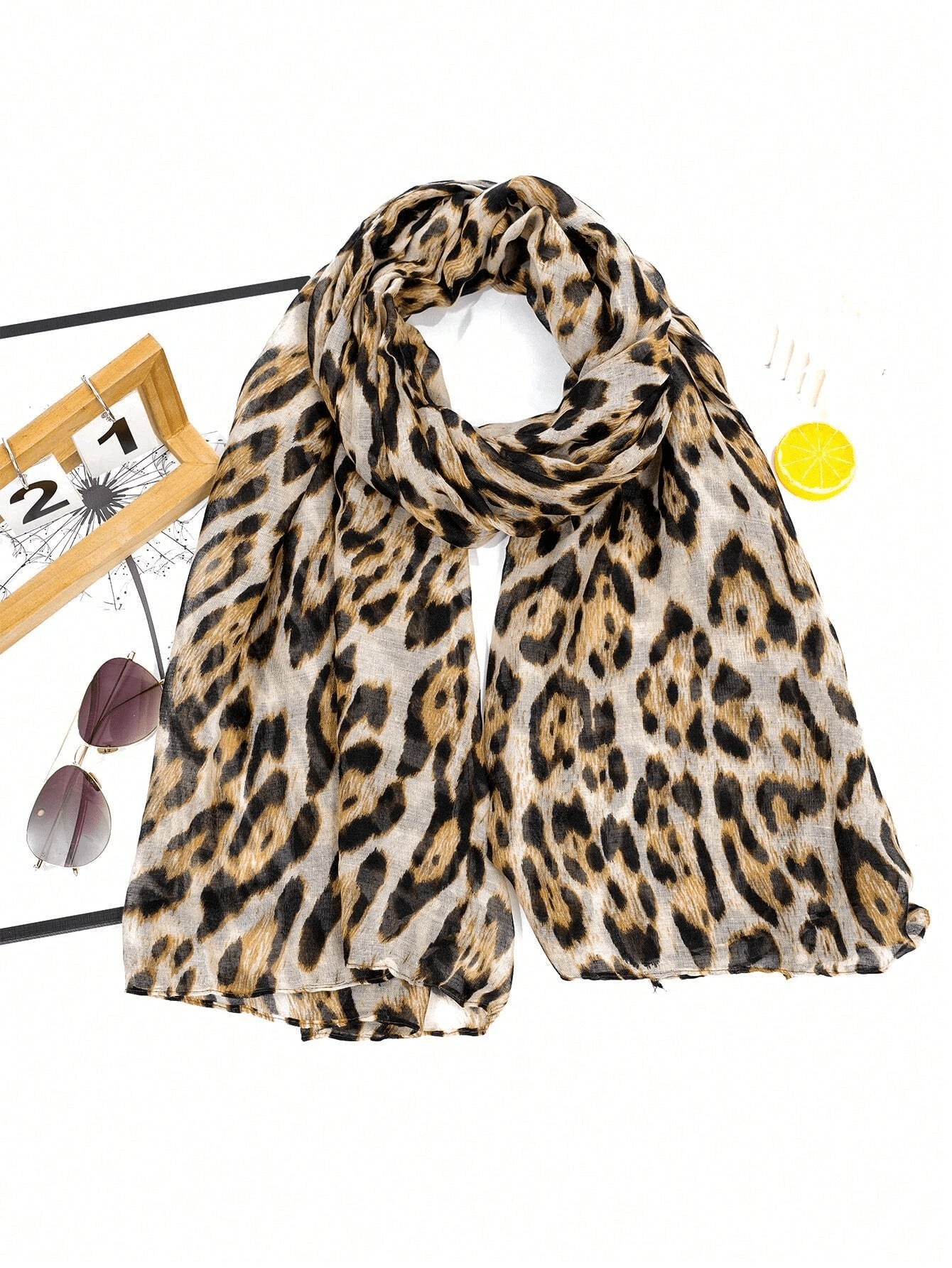 MYM04 Modal Leopard Style Scarf/hijab - MinYang Fashion Apparel Accessory Manufacturer