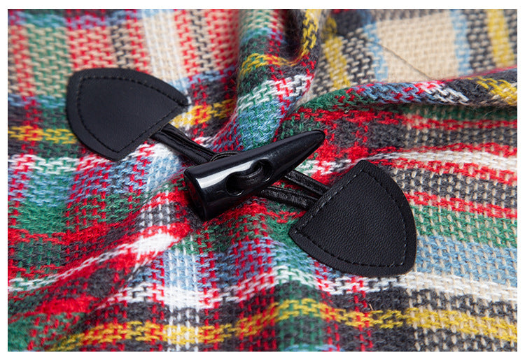 JH-T child keep warm plaid cloak shawl - MinYang Fashion Apparel Accessory Manufacturer