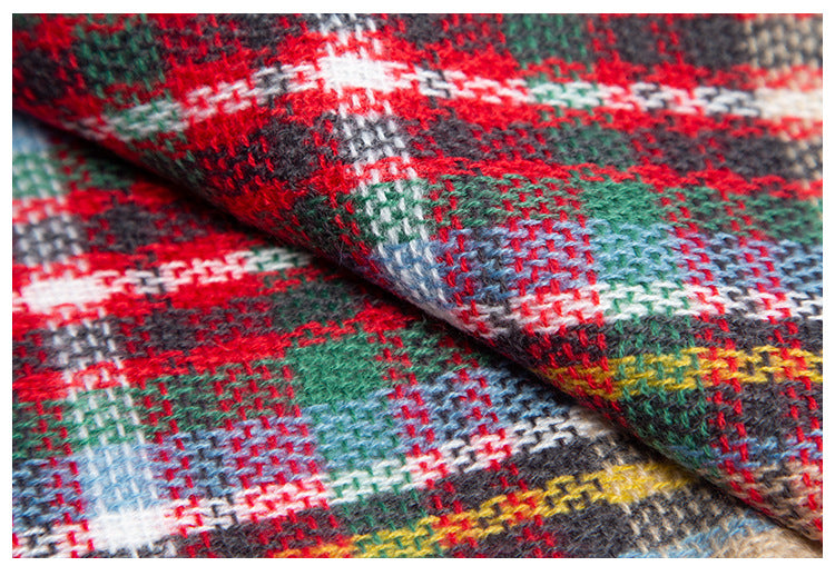 JH-T child keep warm plaid cloak shawl - MinYang Fashion Apparel Accessory Manufacturer