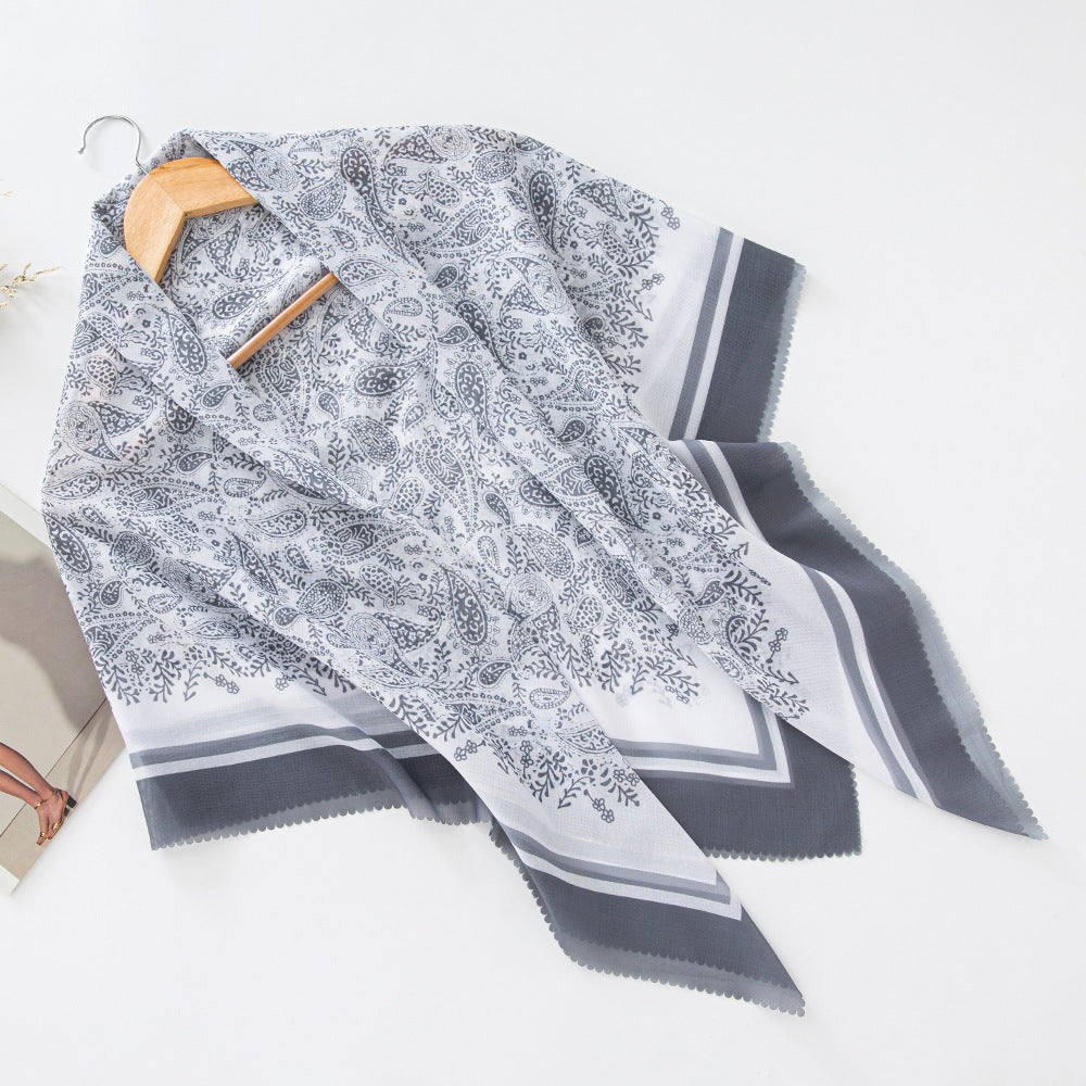 WJA276 Square scarf classic lace fashion scarf headscarf shawl