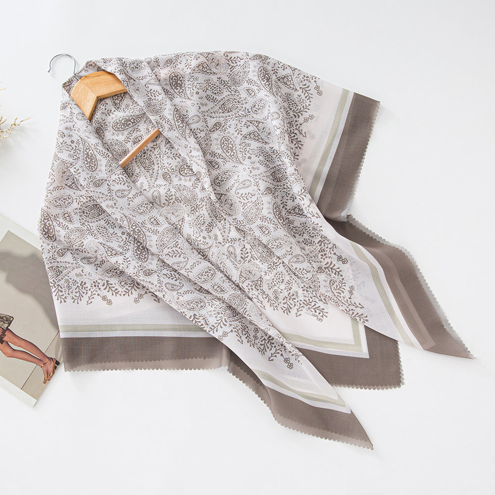 WJA276 Square scarf classic lace fashion scarf headscarf shawl