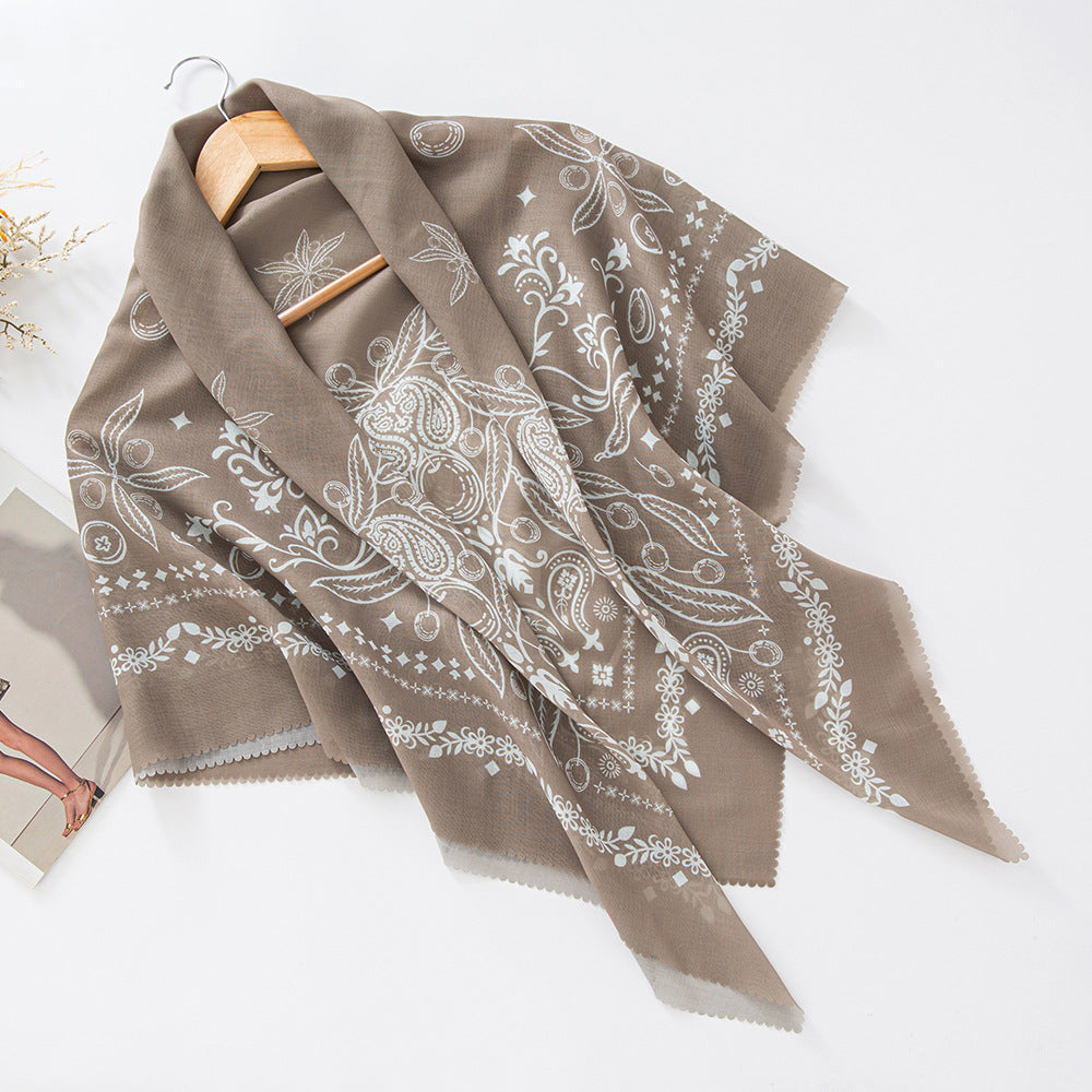 WJA276 Square scarf classic lace fashion scarf headscarf shawl
