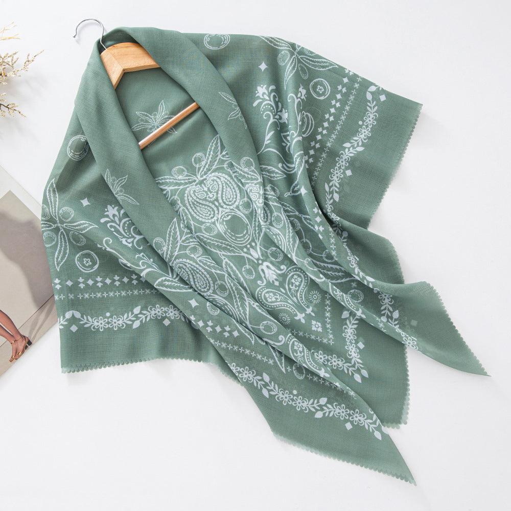 WJA276 Square scarf classic lace fashion scarf headscarf shawl