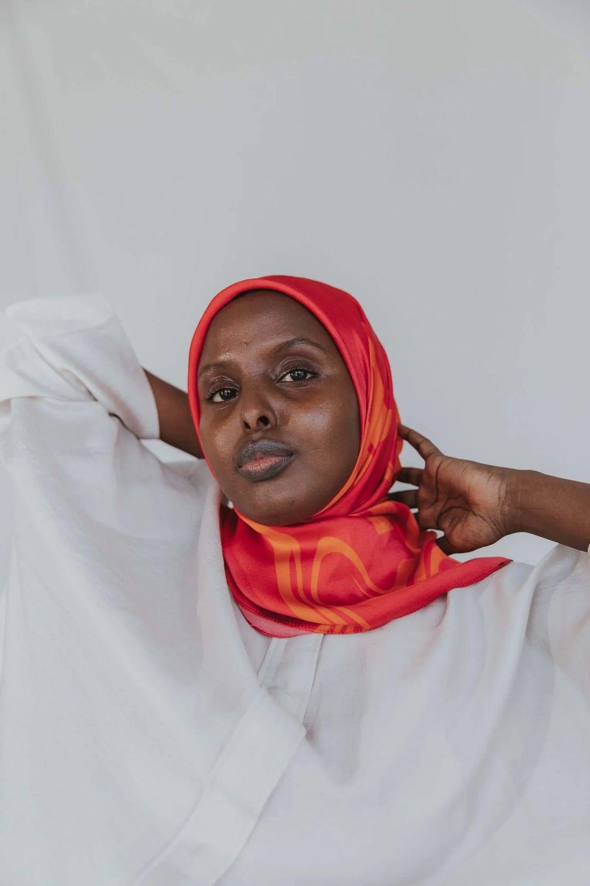 MY083 Peony Red hijab/tudung printed hijab - MinYang Fashion Apparel Accessory Manufacturer