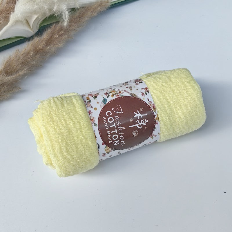 WJ01 Cotton scarf solid color scarf wrinkled bubble scarf shawl headscarf