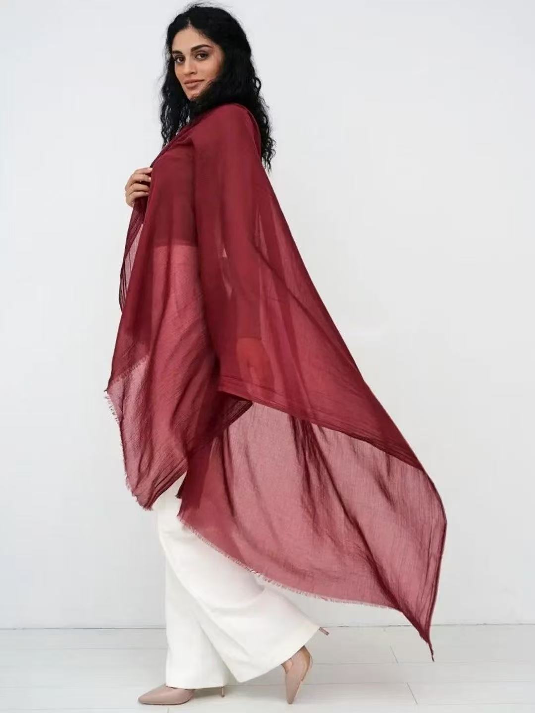 SS001 80s polyester-cotton printed hijab