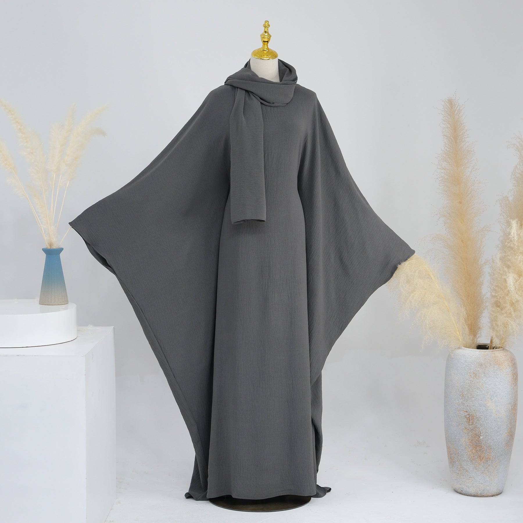 LR695 Dubai Spring Summer Party Waist Bat Sleeve Dress