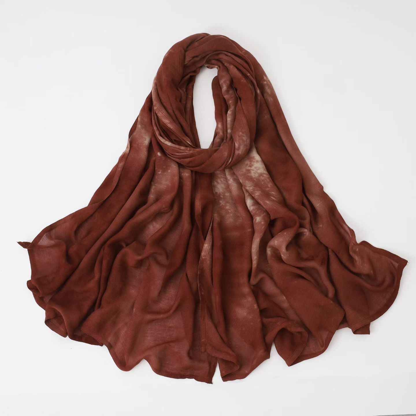SS005 Tie-Dye Printed Modal Hijab with Double-Stitch Detail