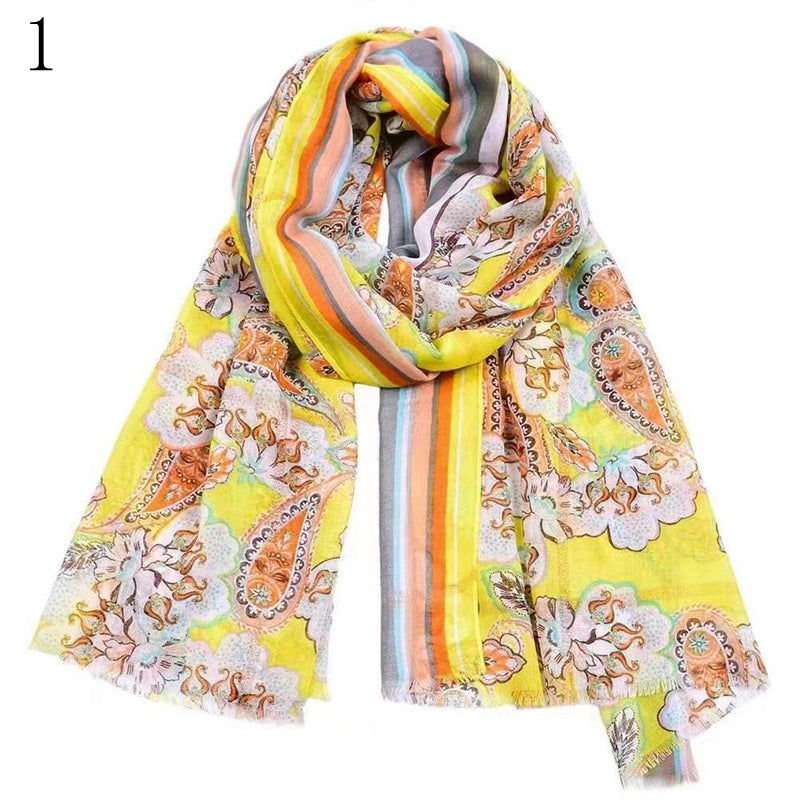 MYP041 Beach floral fashion printed scarf - MinYang Fashion Apparel Accessory Manufacturer