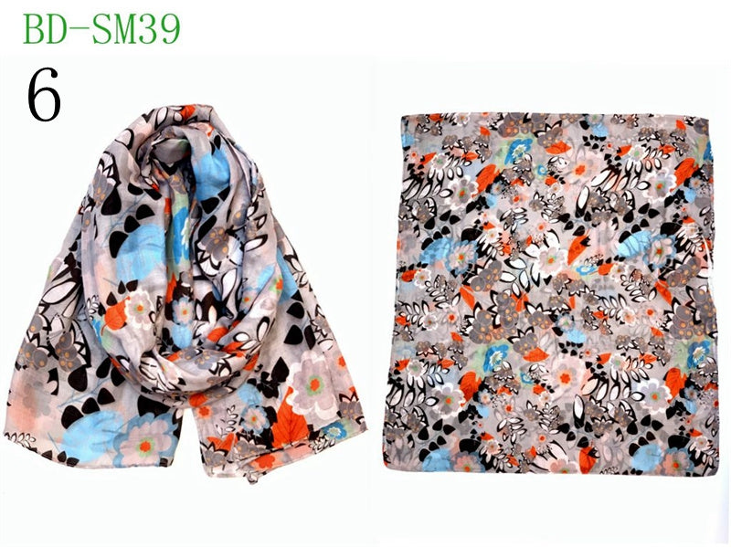 MYP044 Beach floral fashion printed scarf