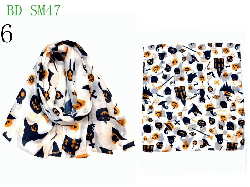 MYP045 Striped beach floral fashion printed scarf