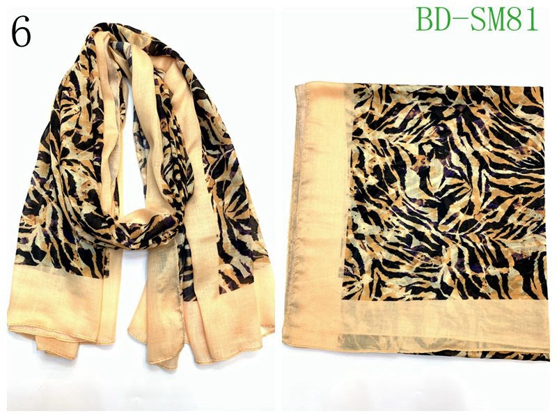 MYP049 Selendang cetakan daun pantai