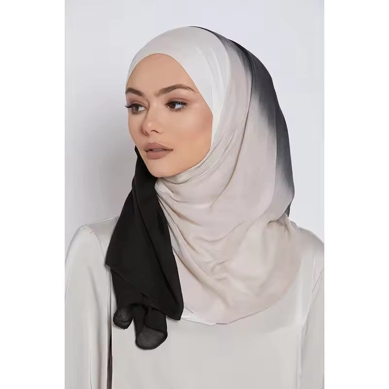 MY065 cotton -Gradient printed hijab/tudung - MinYang Fashion Apparel Accessory Manufacturer
