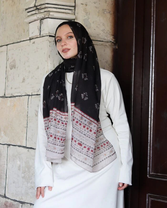 MY016 printed hijab Hikmah polyester hijab/tudung sacrf