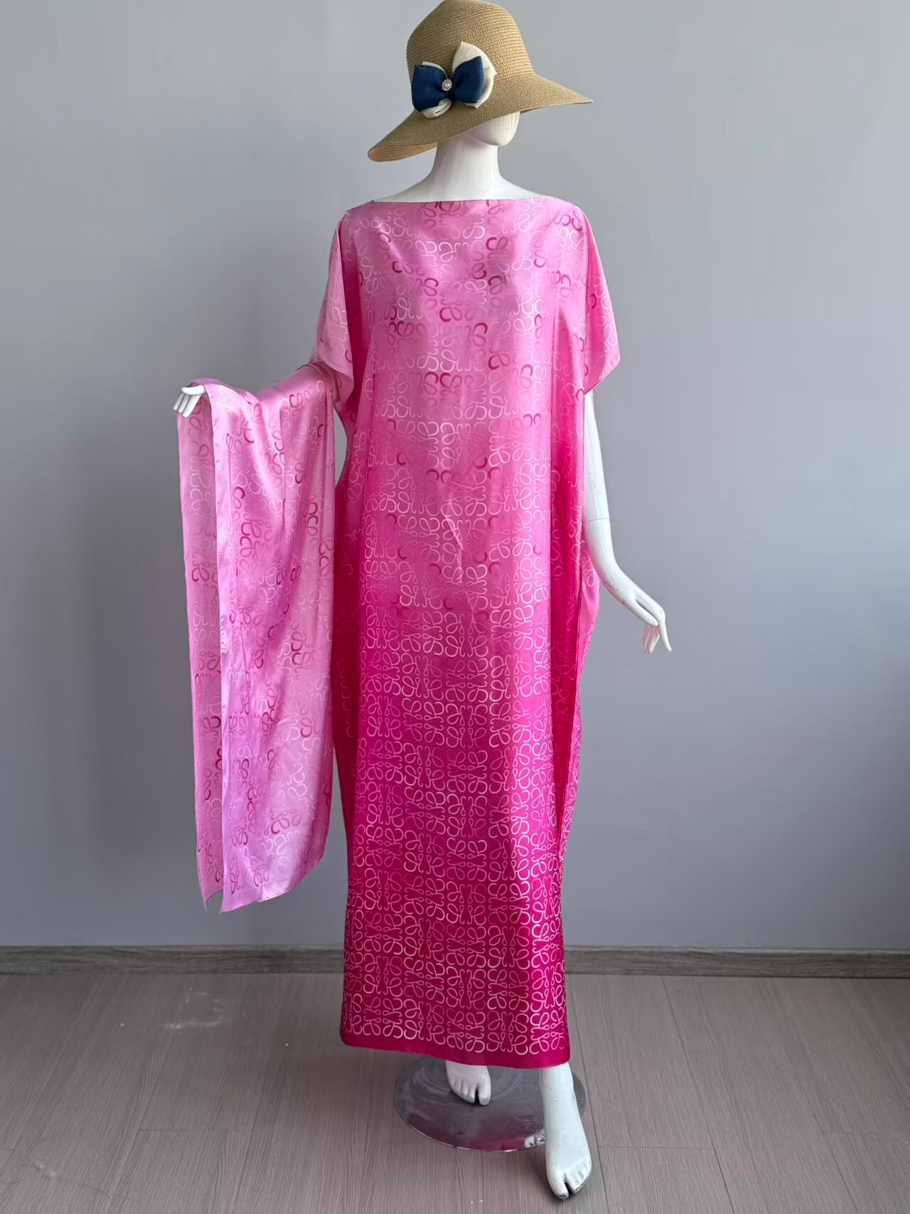 AML001 Vestido de noche estampado abaya musulmana