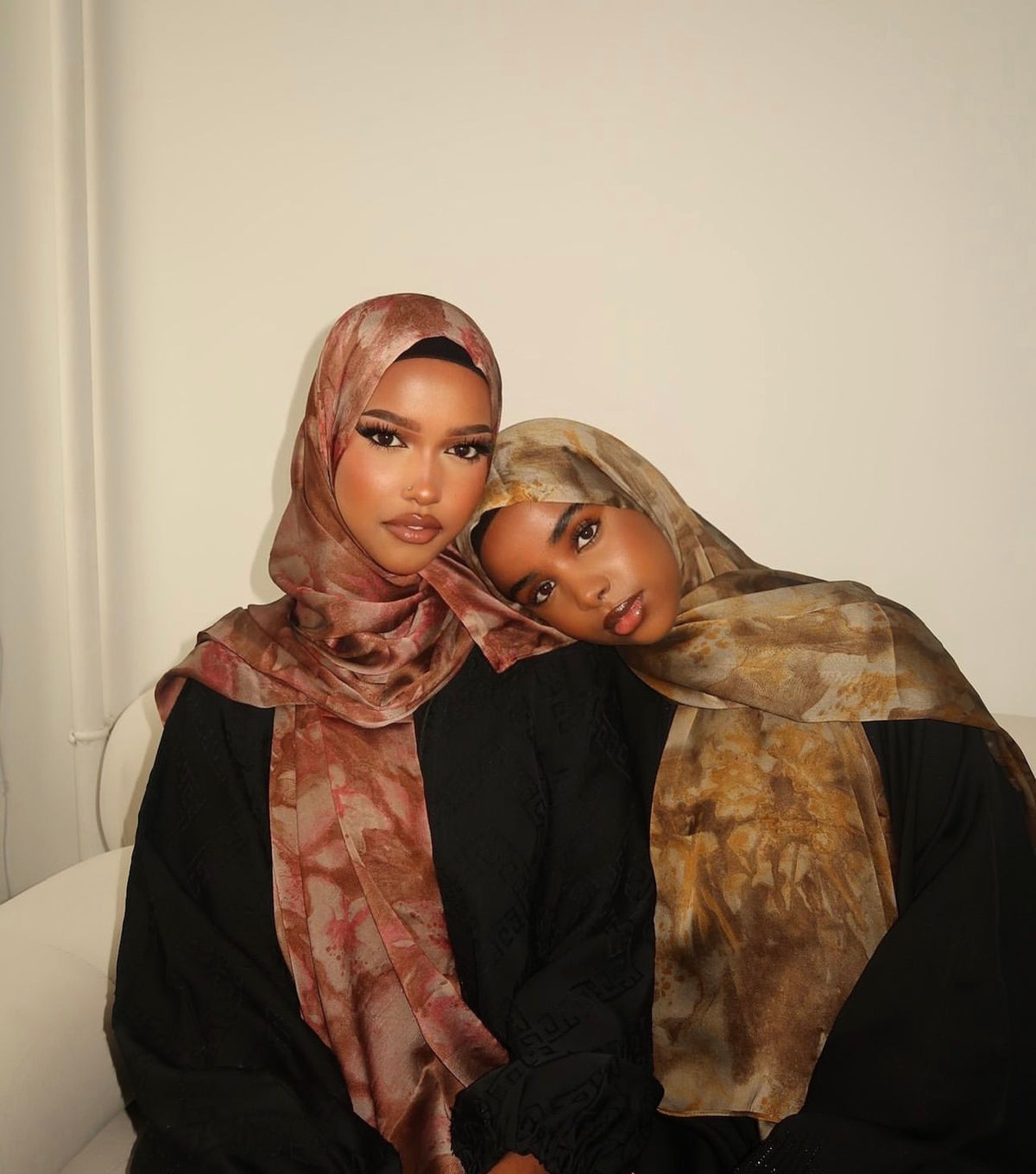 MYX002 Ink abstract smudge design tudung print hijab/scarf polyester cotton - MinYang Fashion Apparel Accessory Manufacturer