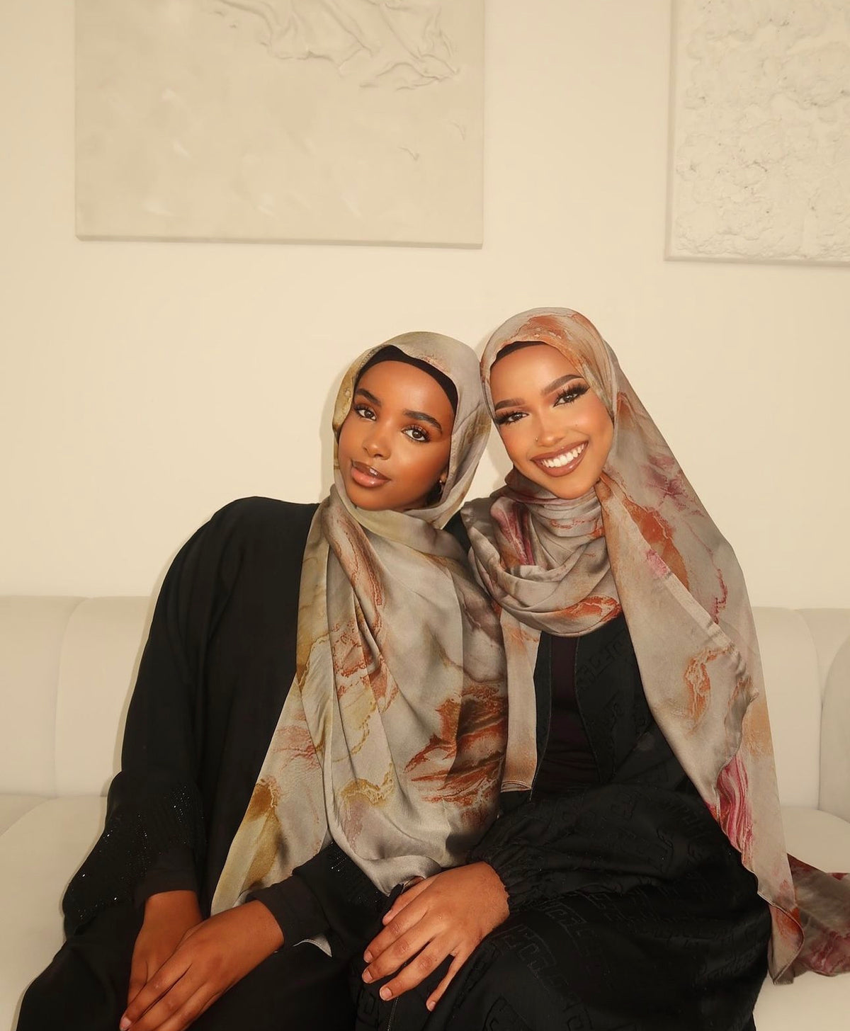 MYX001 Luxury ink painting tudung print hijab/scarf polyester cotton - MinYang Fashion Apparel Accessory Manufacturer