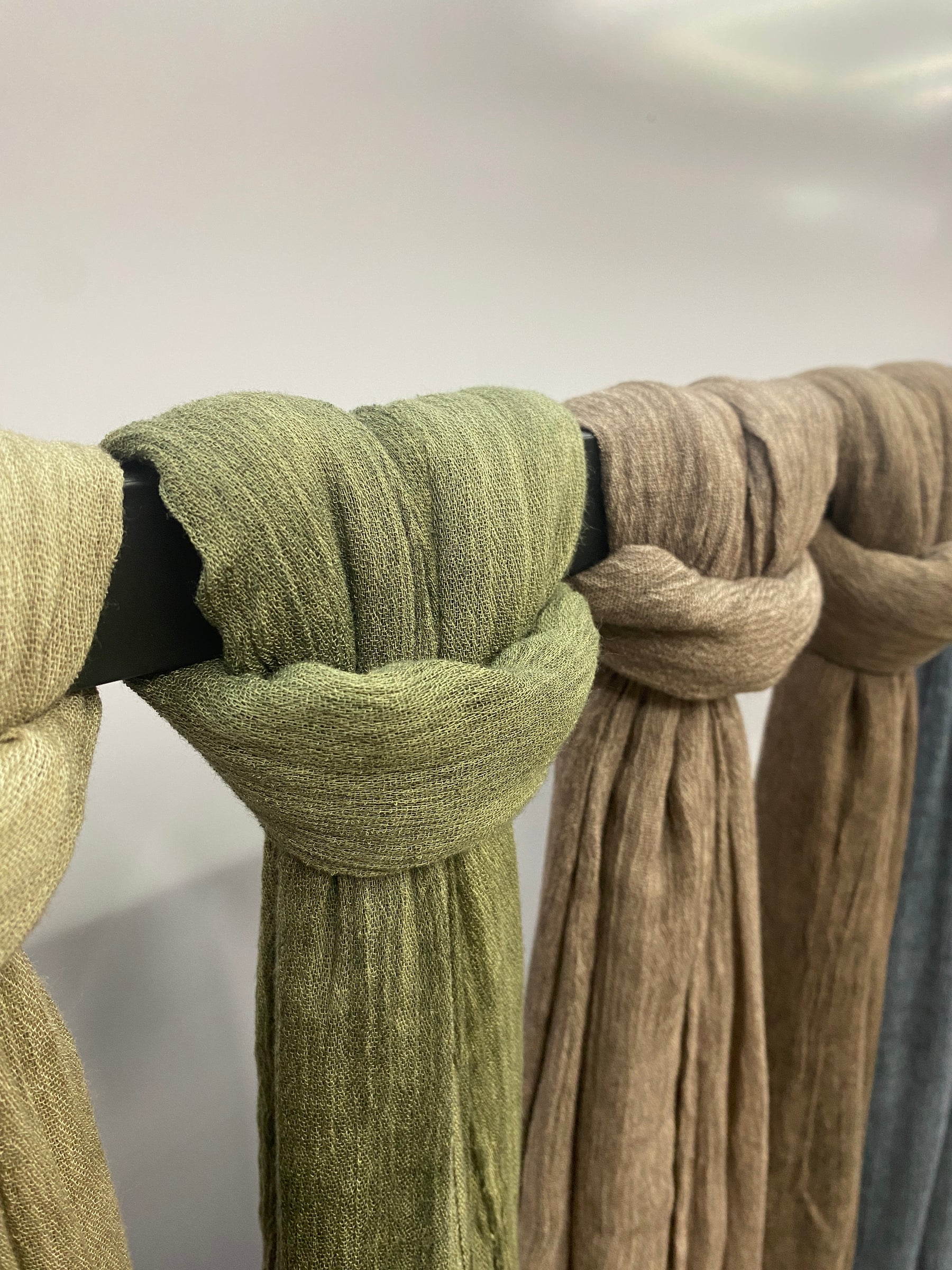 MYZ001 Textured Rayon Hijab with Tiny Fringes