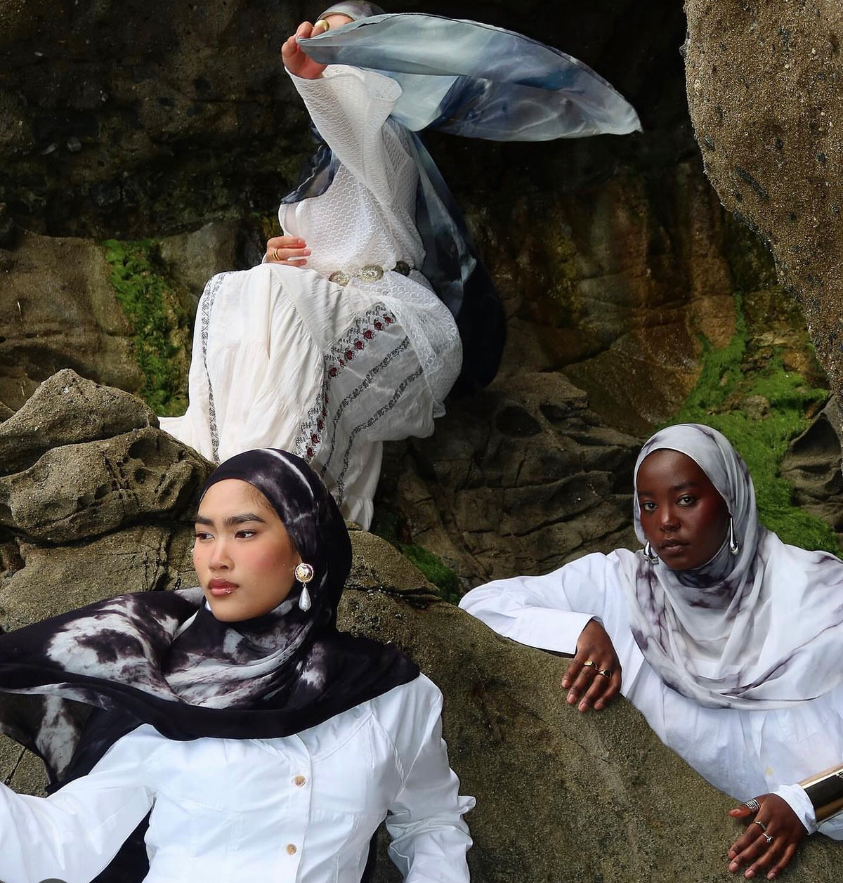 MYBD02 Starry sky quicksand printed POLY&COTTON headscarf - MinYang Fashion Apparel Accessory Manufacturer